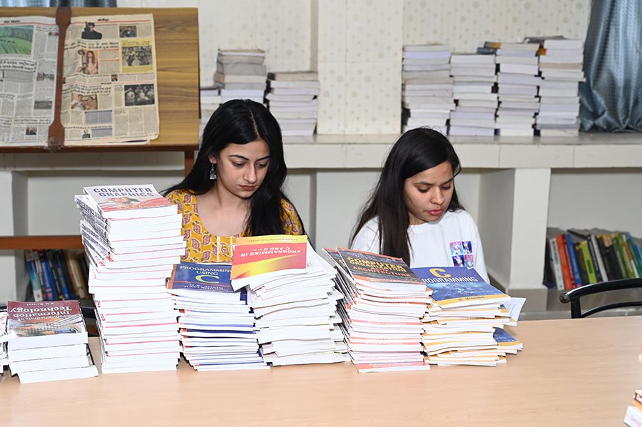 Library book collection at I.P. College of Education
